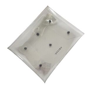 5X ONEIRO Clear Travel Bag Snap Closure Makeup 10" X 8"